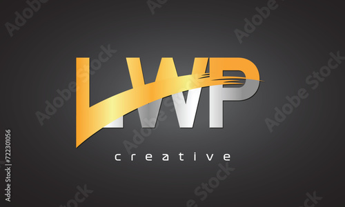LWP Creative letter logo Desing with cutted