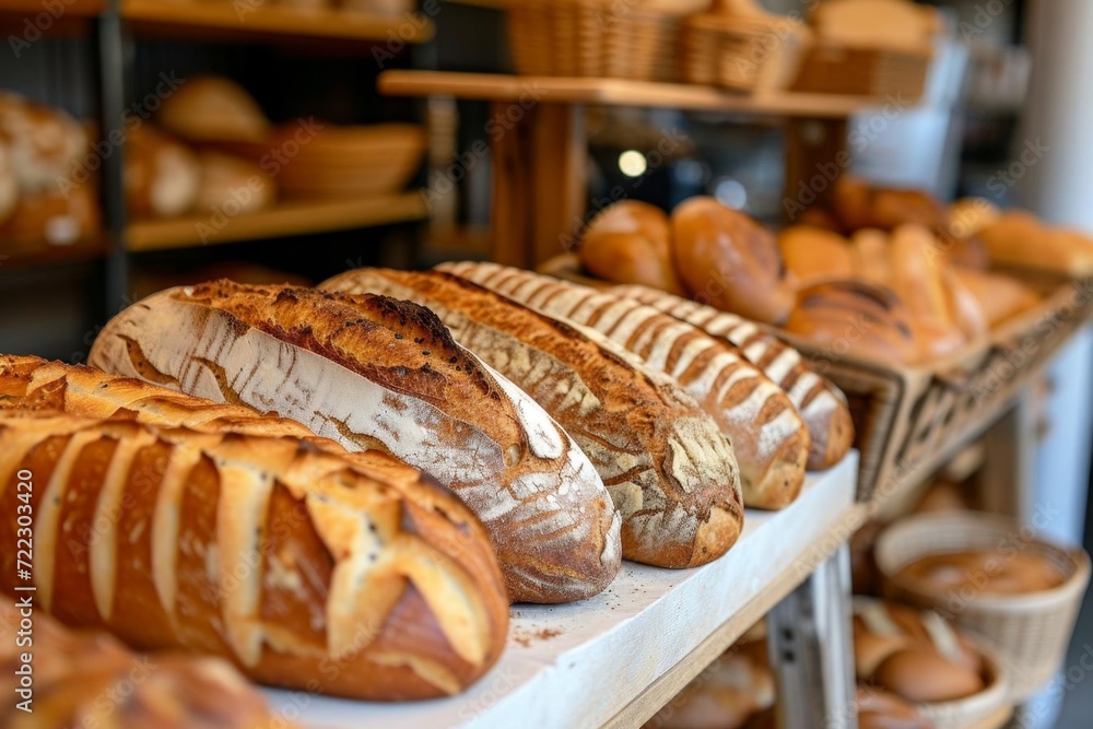 Artisanal bread bakery with stone ovens and sourdough specialties