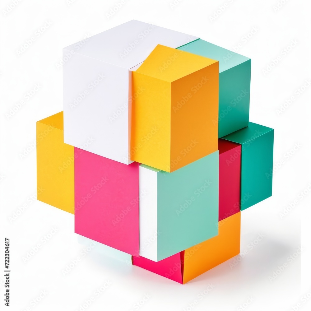 cube isolated on white background cube isolated on white background