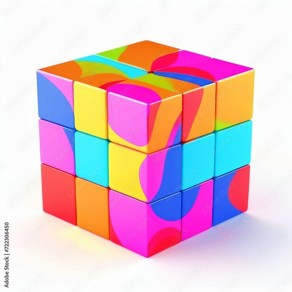 cube isolated on white background cube isolated on white background