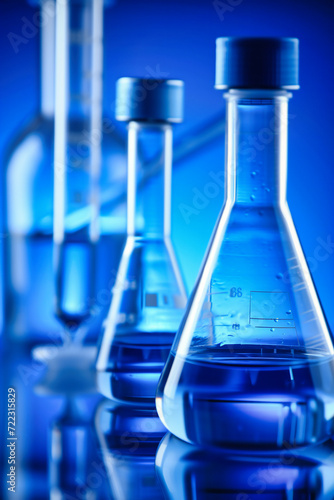 Chemical and Scientific Laboratory Research: Glass Flasks and Equipment for Experiments in Medicine and Biology