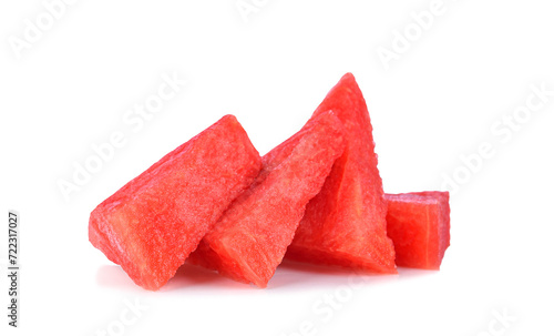 Slices of watermelon isolated on transparent background. PNG