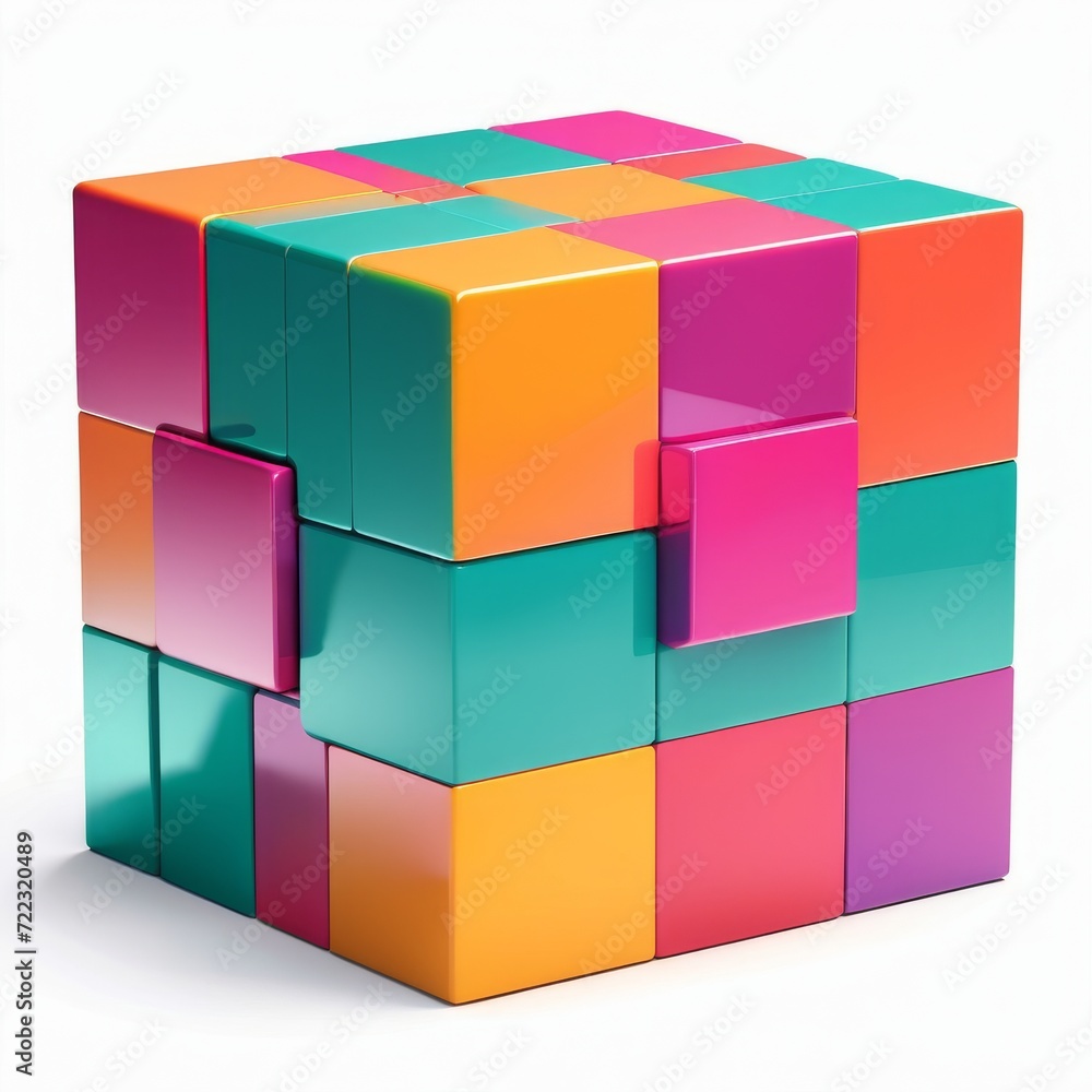 cube isolated on white background cube isolated on white background