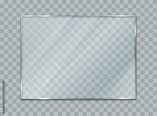 Glass plate transparent, 3d mirror, realistic screen glass, clear glass showcase, glossy plastic glare frame, acrylic with glares and light, clear rectangular plate, plexiglas, realistic window mockup