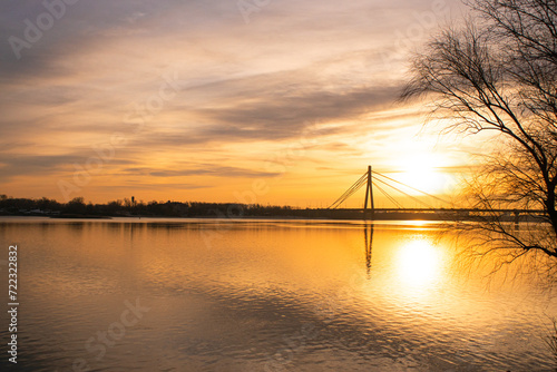 sunrise over the river