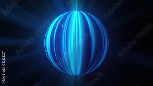 Abstract line orb. Computer generated 3d render