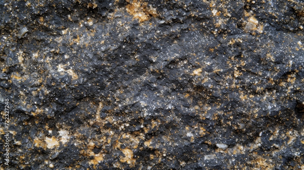 An intricately textured igneous granite rock rests upon the earth, a testament to the raw beauty and enduring strength of nature An intricately textured igneous granite rock rests upon the earth, a testament to the raw beauty and enduring strength of nature