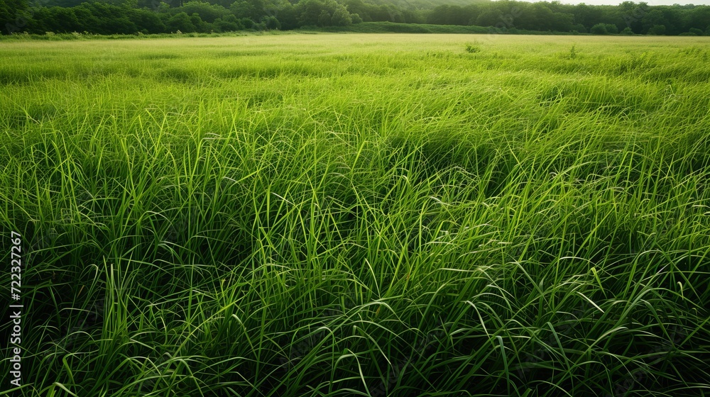 A picturesque landscape of vibrant green wheatgrass and sweet hierochloe swaying in the warm summer breeze on a vast field, creating a serene outdoor paradise for agriculture and grazing A picturesque landscape of vibrant green wheatgrass and sweet hierochloe swaying in the warm summer breeze on a vast field, creating a serene outdoor paradise for agriculture and grazing