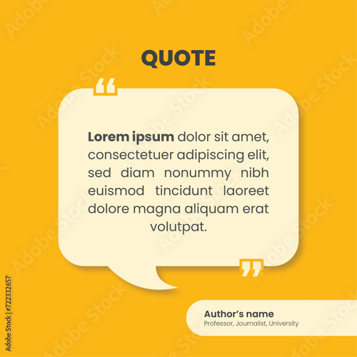 Square motivation quote template. 3d bubble testimonial banner, quote, infographic. quote design for social media post template. Good for Inspirational text, quotes etc.
