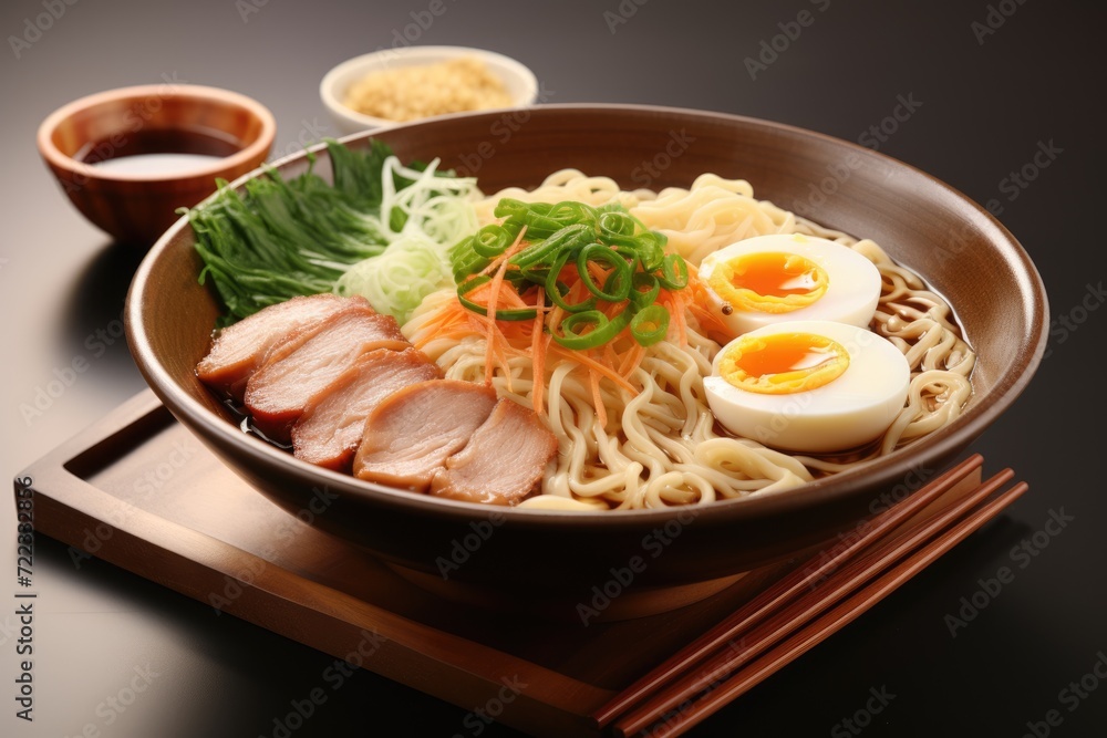 ramen soup in bowl. ai generated ramen soup in bowl. ai generated