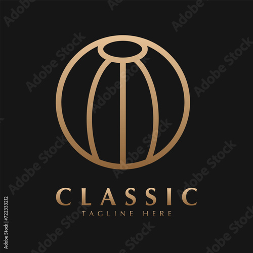 volley ball logo design icon vector