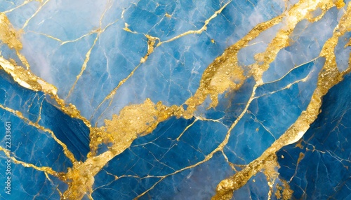 Wallpaper marble Blue Marble Background Enriched with Gilded Flourishes blue marble national wall stome  photo