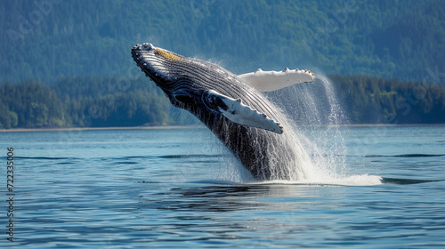 A whale breaching water © Banu