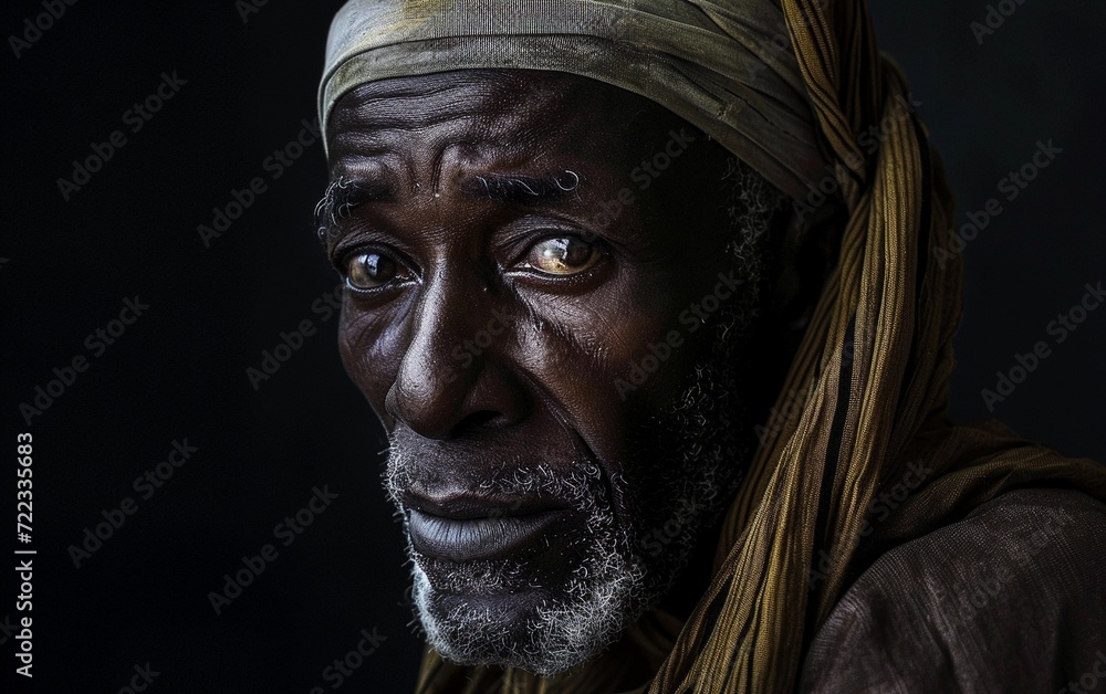 Man Wearing a Turban on His Head While Smiling at the Camera