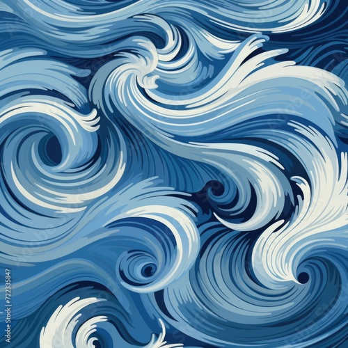 Swirling Wave Pattern Background