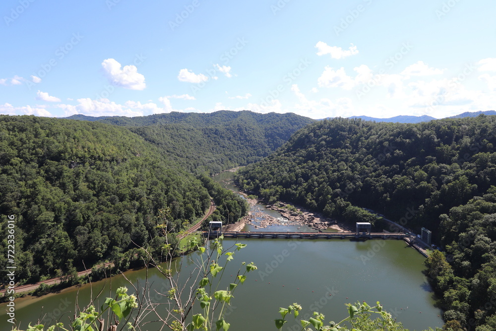 Fototapeta premium Waterfalls and river gorges in West Virginia. 