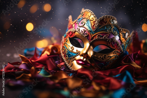 Carnival party background. Brazil, Venetian, carnival, mardi gras, costumes and masks 