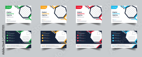 Modern Creative Corporate Post Card Template, Vector Template for Opening Invitation Editable, Professional Business Postcard Design, Event Card Design, Invitation Design, Direct Mail EDDM Template