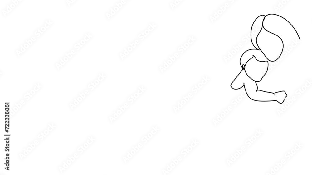 Pregnant woman and mother with baby. Continuous line drawing animation video. Pregnant woman hugging belly line art vector video. happy pregnant woman line art drawing.4k video Pregnant woman and mother with baby. Continuous line drawing animation video. Pregnant woman hugging belly line art vector video. happy pregnant woman line art drawing.4k video
