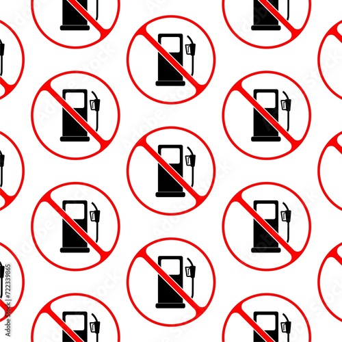 Free Download No fuel seamless pattern isolated on white background - GFXLoad