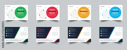 Modern Creative Corporate Post Card Template, Vector Template for Opening Invitation Editable, Professional Business Postcard Design, Event Card Design, Invitation Design, Direct Mail EDDM Template