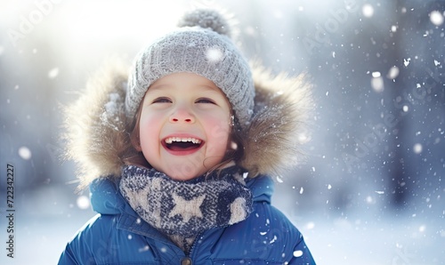 A Little Boy Enjoying the Winter Wonderland