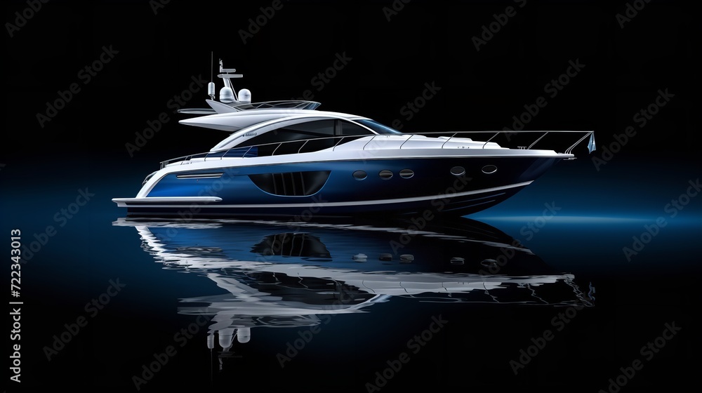 Extravagant Yacht Sailing in Exotic Waters - AI Generated Extravagant Yacht Sailing in Exotic Waters - AI Generated