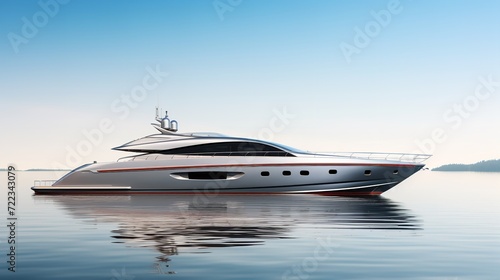 Extravagant Yacht Sailing in Exotic Waters - AI Generated © VisualMarketplace