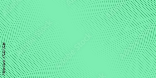 Abstract background with waves for banner. Medium banner size. Vector background with lines. Element for design isolated on green. Green gradient. Nature, eco. Brochure, booklet