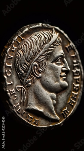 A close-up image of an ancient Roman coin featuring the profile of Emperor Caligula