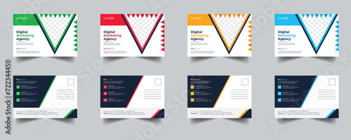 Modern Creative Corporate Post Card Template, Vector Template for Opening Invitation Editable, Professional Business Postcard Design, Event Card Design, Invitation Design, Direct Mail EDDM Template