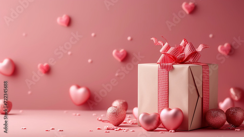 Happy Valentines Day, Romantic background, Love wins, Celebrating special occasion together, Elegant Valentine's Day Card Design, Romantic banner with Copy Space