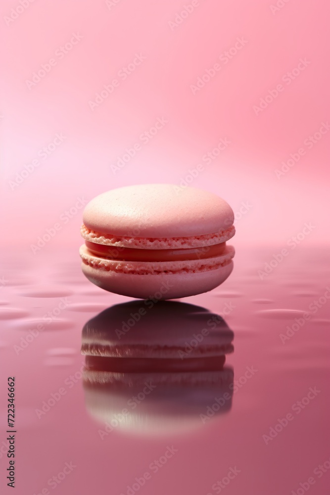 One macaroon. Minimialist and elegant. Gastronomy photography, very close up One macaroon. Minimialist and elegant. Gastronomy photography, very close up