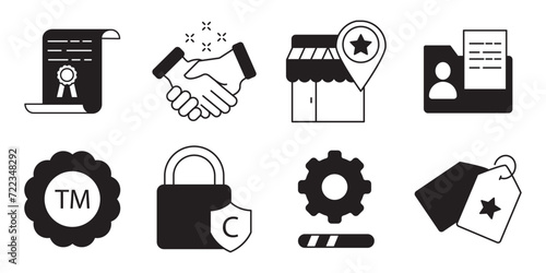 assets business icons set . assets business pack symbol vector elements for infographic web