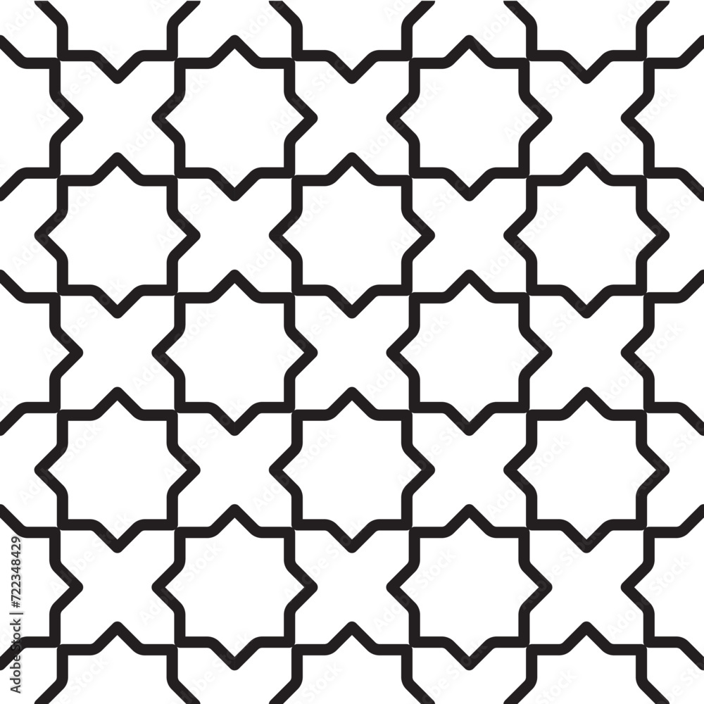 Fototapeta premium Islamic Geometric Outline Pattern