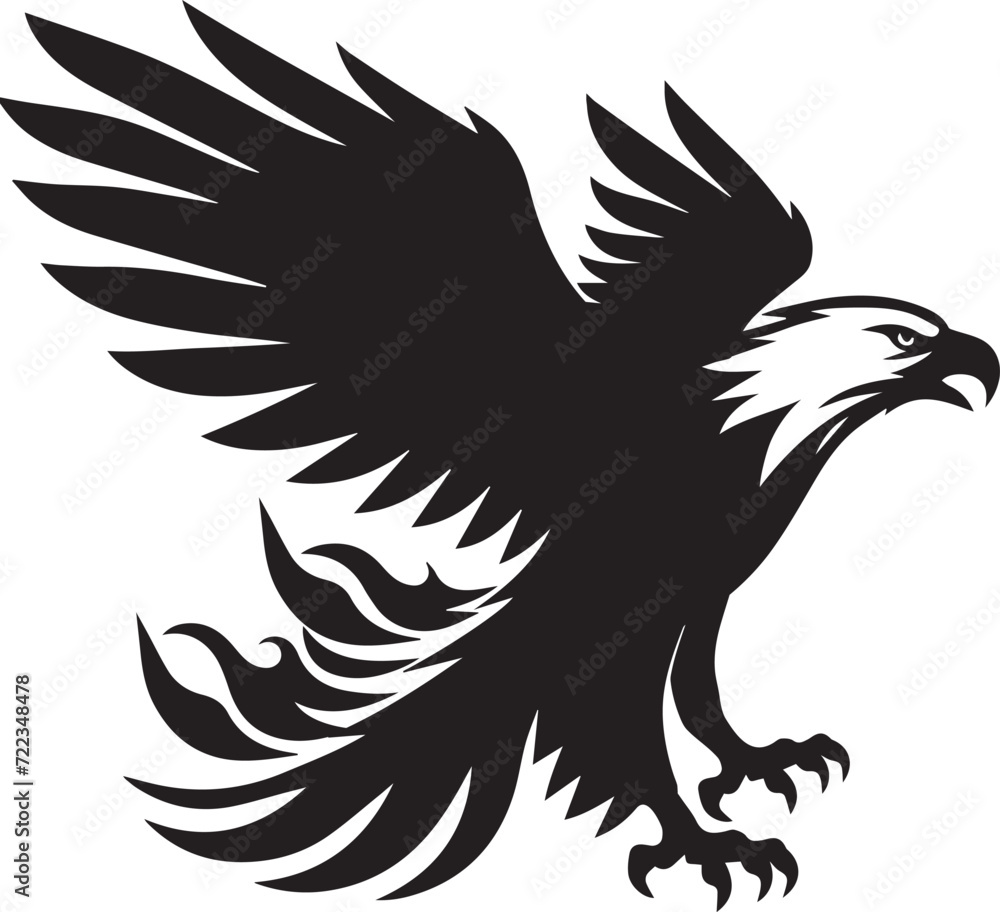 Bald Eagle Silhouette Vector Illustration