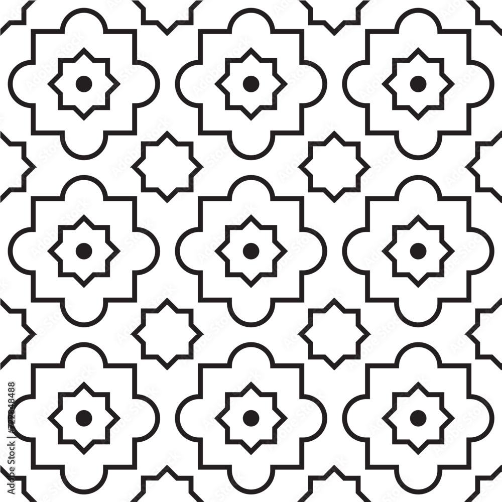 Islamic Geometric Outline Pattern Islamic Geometric Outline Pattern