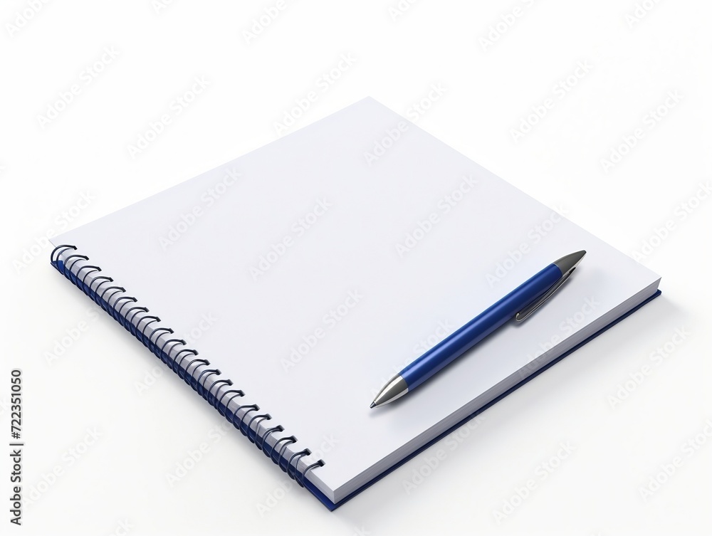 Notebook and pen isolated on white background Notebook and pen isolated on white background