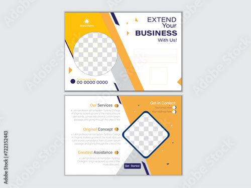  Creative marketing postcard design, business postcard design. Postcard design template.minimal modern print-ready postcard design,
