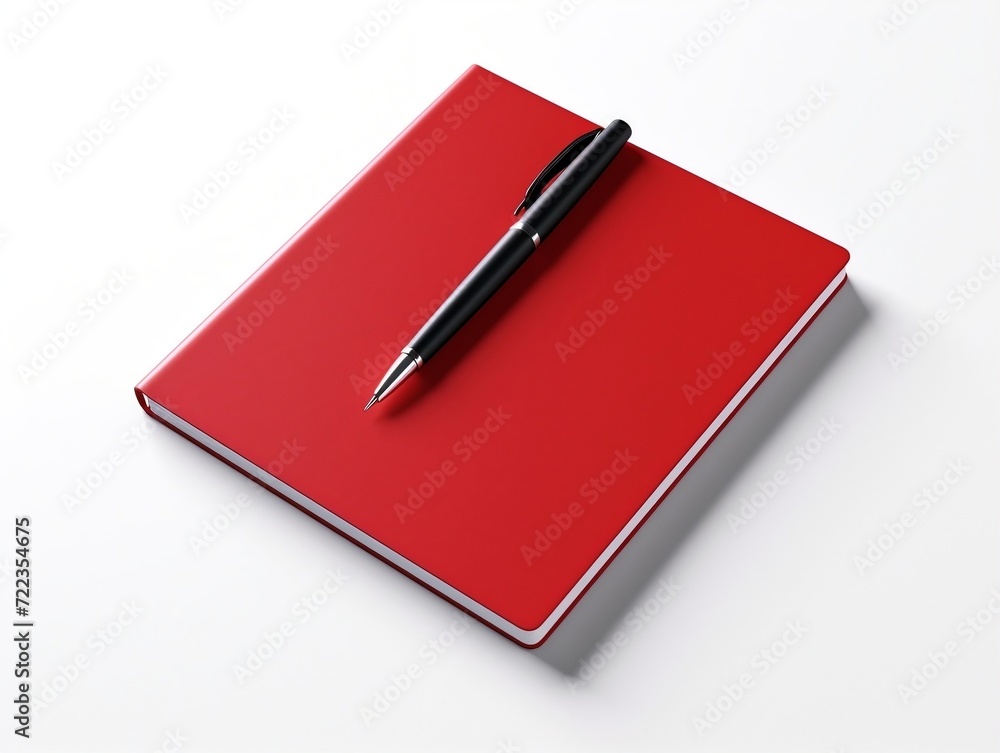 Notebook and pen isolated on white background Notebook and pen isolated on white background