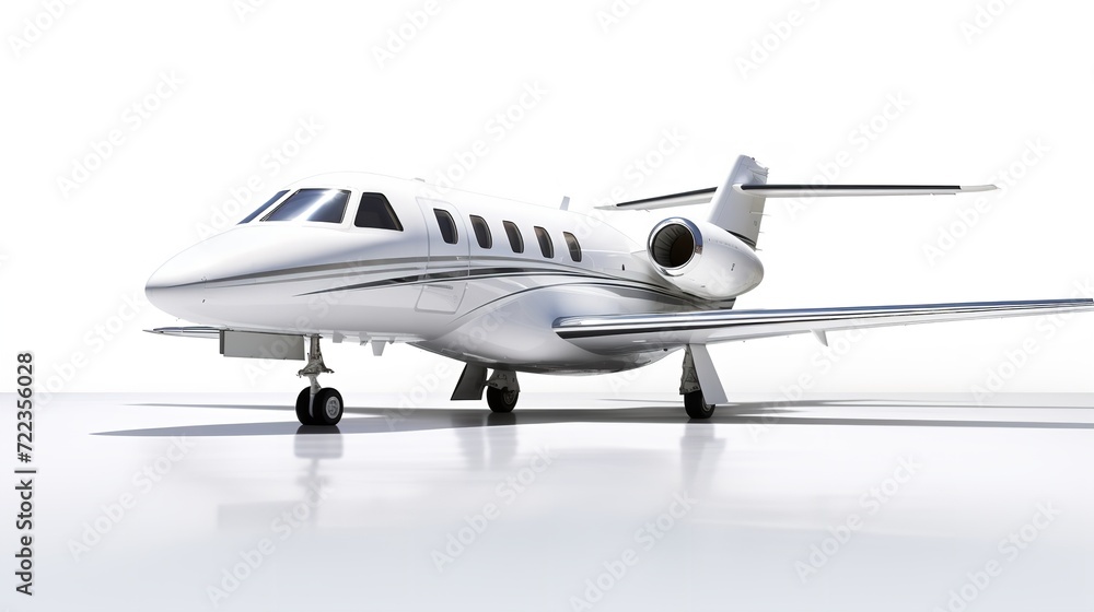 Executive Private Jet Soaring High in the Blue Sky - AI Generated Executive Private Jet Soaring High in the Blue Sky - AI Generated