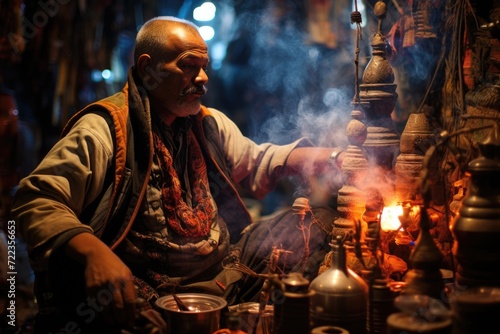 Wallpaper Mural shisha water pipes in egypt. ai generated Torontodigital.ca