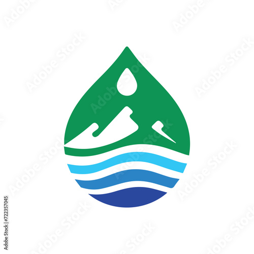 water drops logo template, water drops logo elements, water drops logo vector illustration