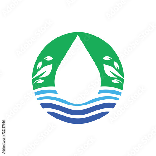 water drops logo template, water drops logo elements, water drops logo vector illustration