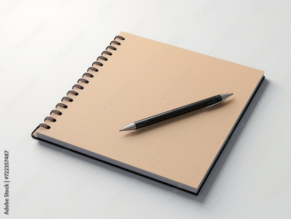 Notebook and pen isolated on white background Notebook and pen isolated on white background