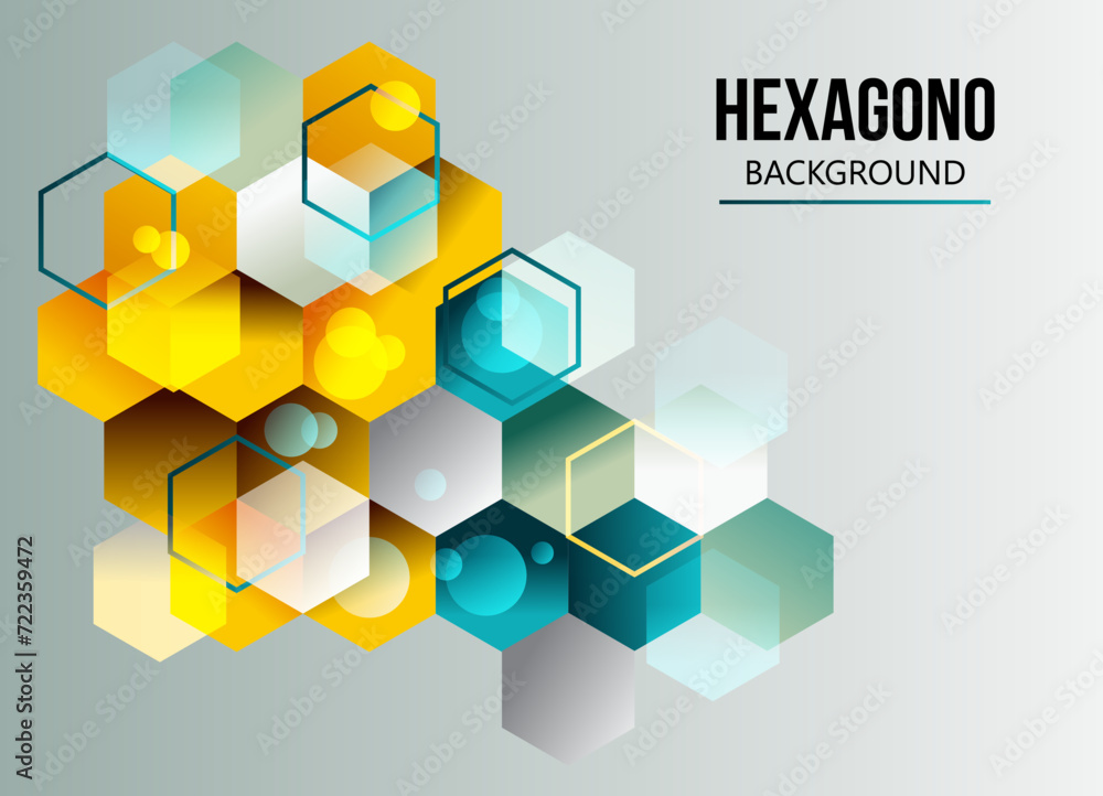 Fototapeta premium Hexagon multi color background