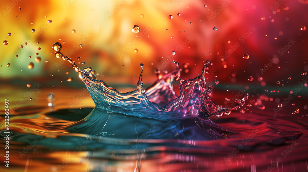 Colorful Water Splash, Vibrant Background. Stock Photo | Adobe Stock