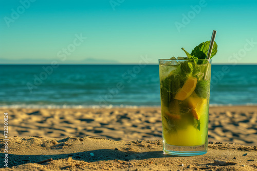 Refreshing Mojito, Beachside Chill Vibes