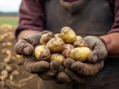 image of hands holding potatoes