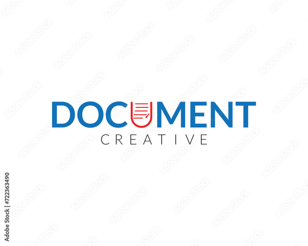 Document growth logo design vector template